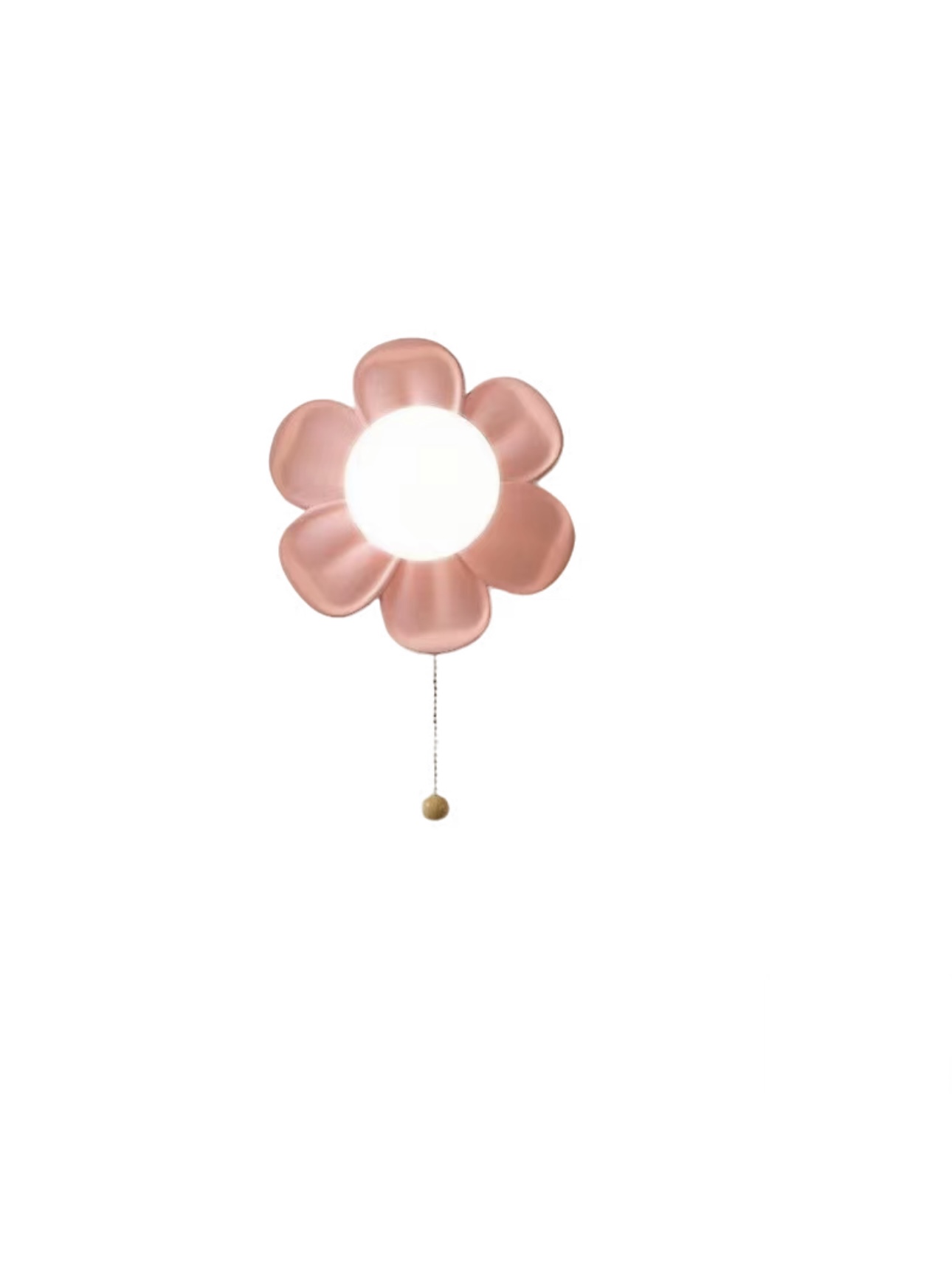 Baby Nursery Wall Lights - Moderne bloemenwandlamp met trekketting, crèmekleurige minimalistische