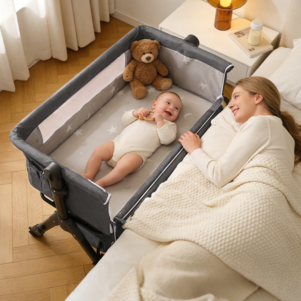 Baby Nursery Trolley - Babywieg 3-in-1, babywieg die naast het