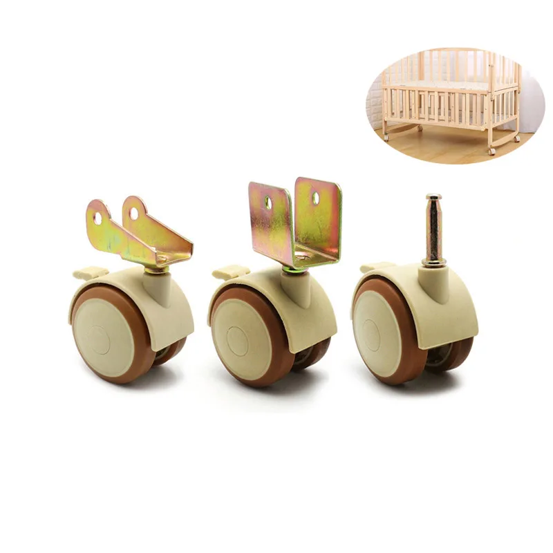 Baby Nursery Trolley - 4 Stuks 2 ''Meubels Wieg Zwenkwielen