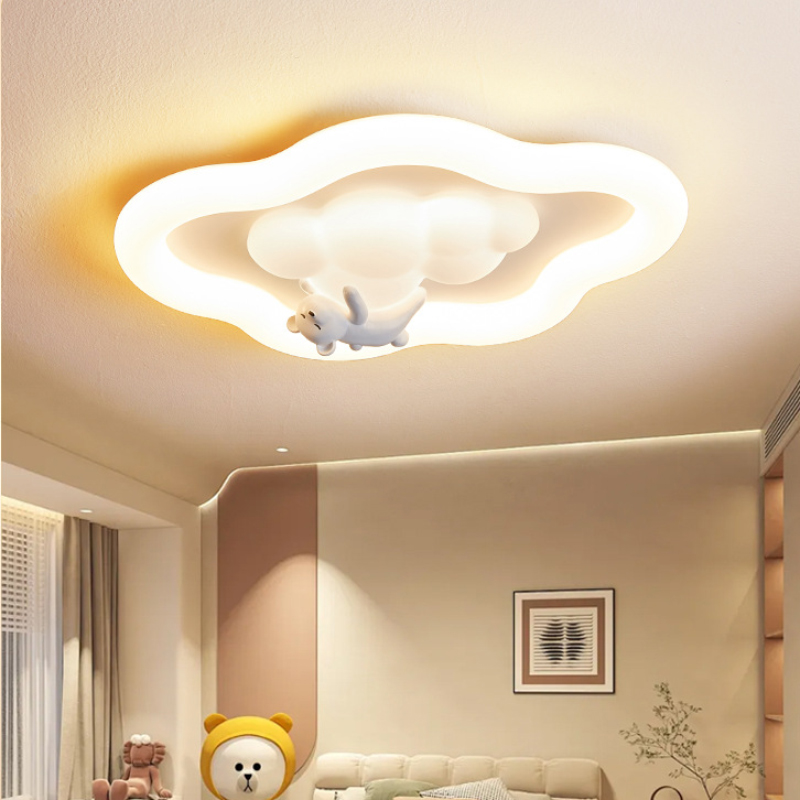 Baby Nursery Light Fixture - Franse romige wolk plafondlampen kinderkamer studeerkamer