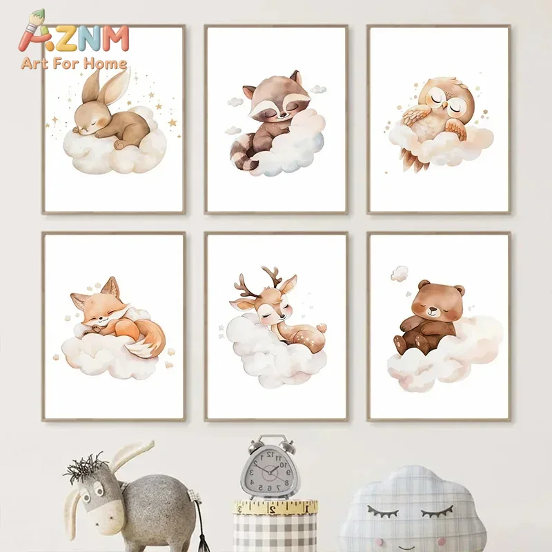 AZNM aquarelprint op canvas me - Baby Nursery Frames recensie en prijs