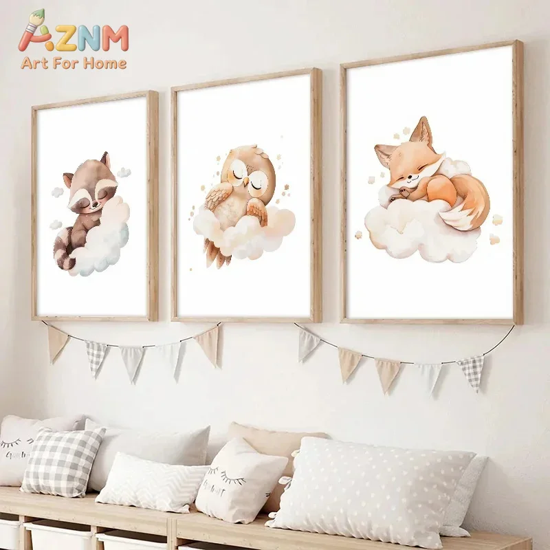 AZNM aquarelprint op canvas me - Baby Nursery Frames recensie en prijs