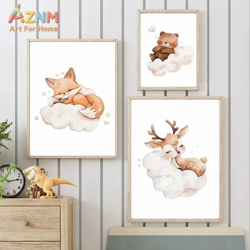 AZNM aquarelprint op canvas me - Baby Nursery Frames recensie en prijs