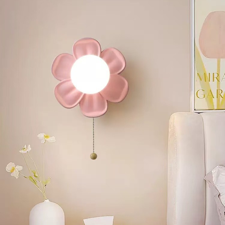Moderne bloemenwandlamp met tr - Baby Nursery Wall Lights recensie en prijs