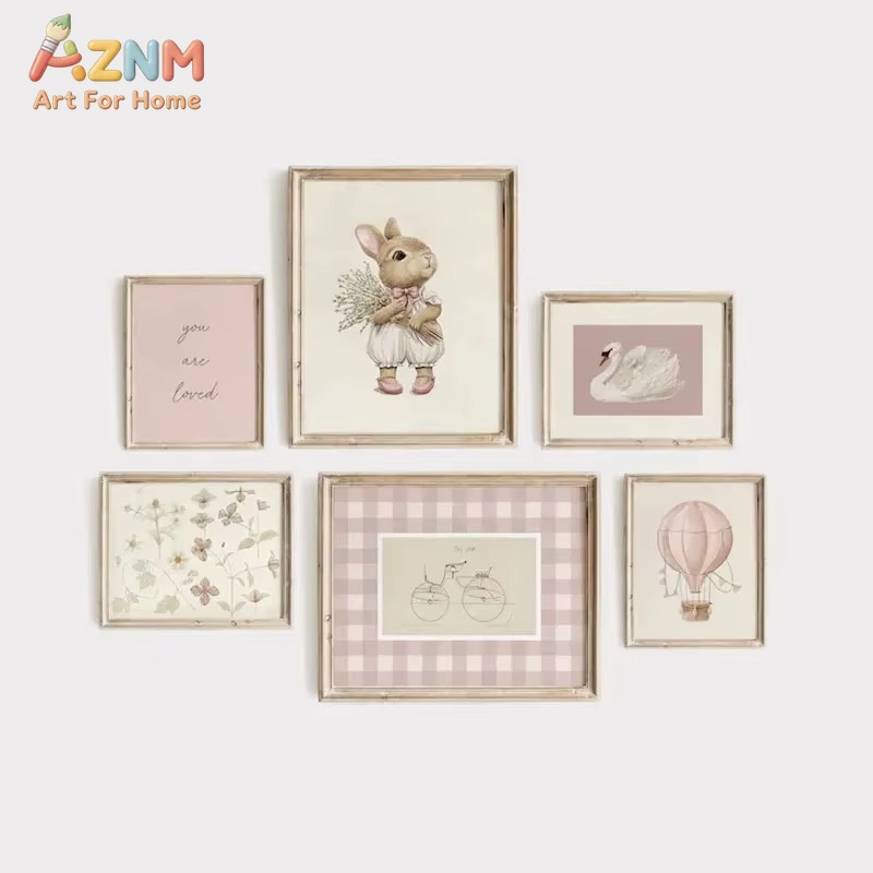 Bunny Nursery Canvas Wanddecor - Baby Nursery Frames recensie en prijs