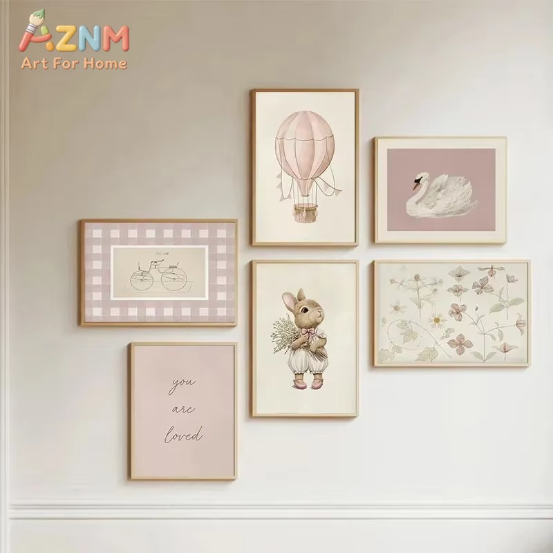 Bunny Nursery Canvas Wanddecor - Baby Nursery Frames recensie en prijs