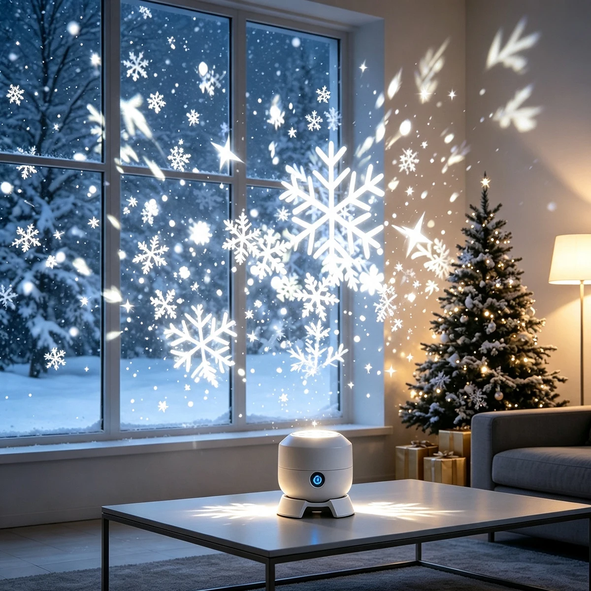 LED draaiende sneeuwvlok- en s - Baby Nursery Wall Lights recensie en prijs