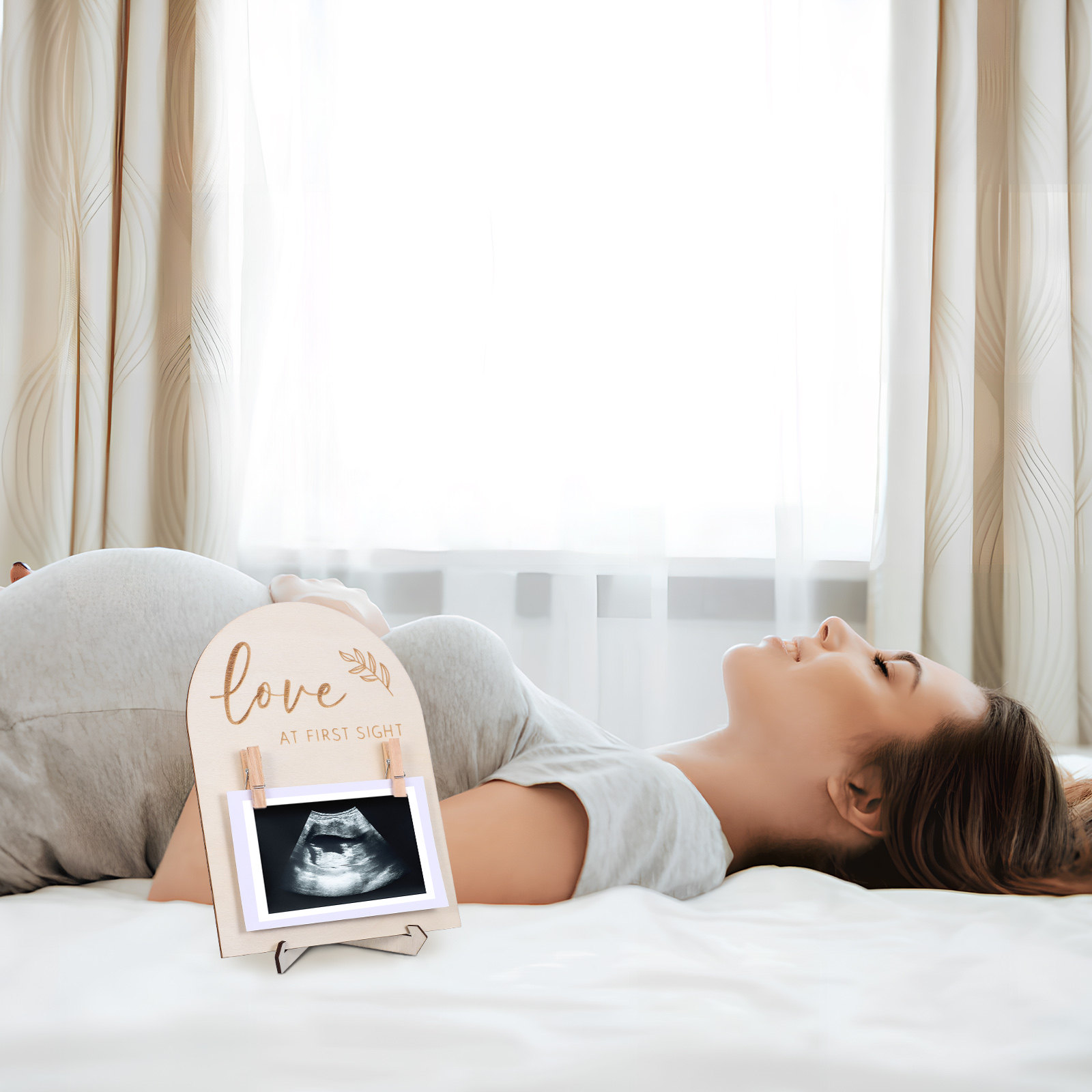 Houten fotolijst voor babyfoto - Baby Nursery Frames recensie en prijs