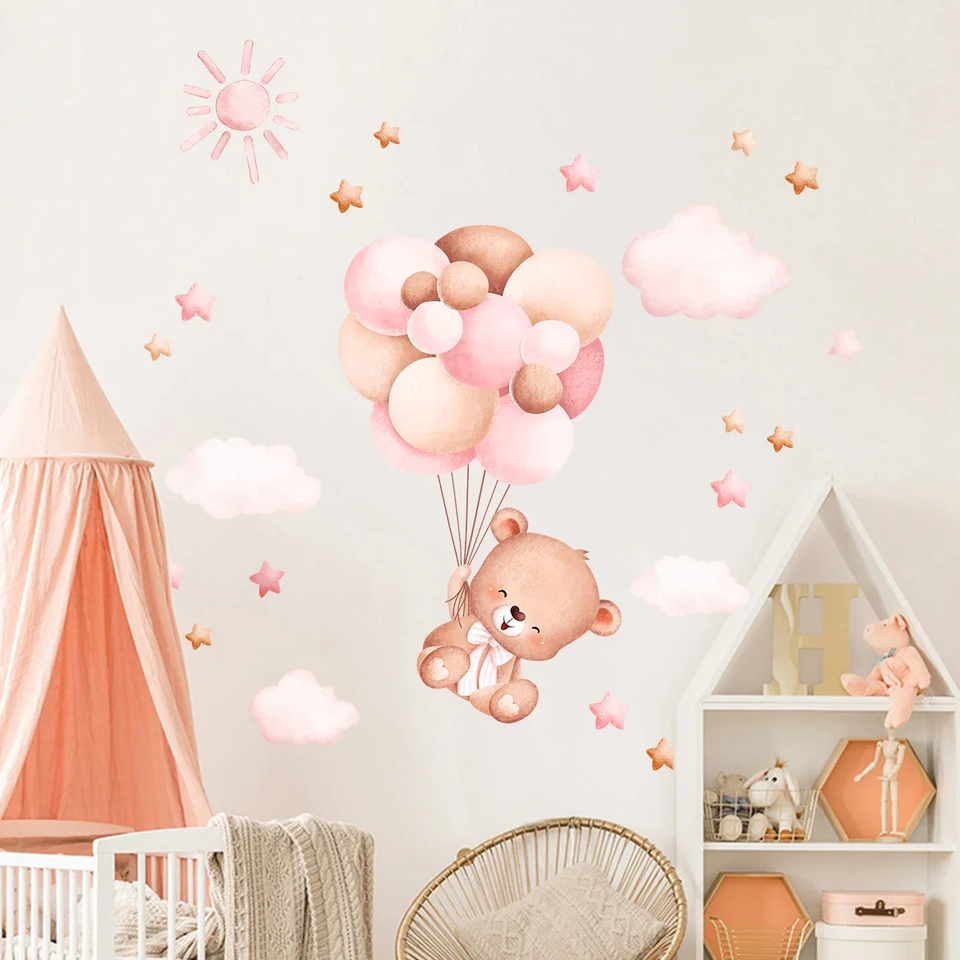 Aquarel Cartoon Ballon Beer Me - Baby Girl Nursery Quotes recensie en prijs
