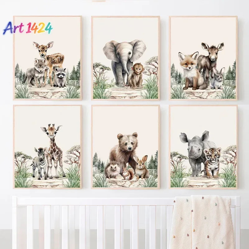 1 stuk (zonder lijst) Olifant, - Baby Nursery Frames recensie en prijs