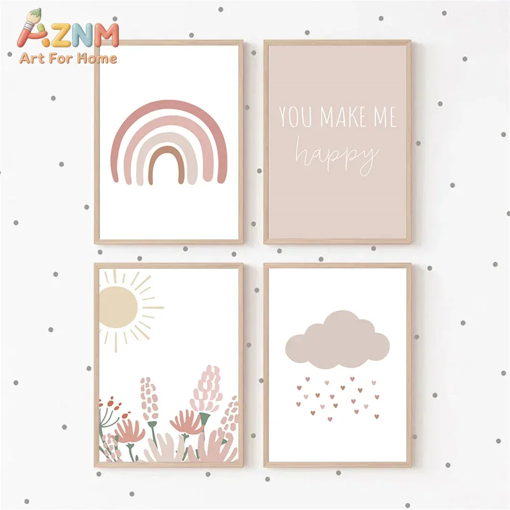 AZNM Boho Roze Regenboog Zon B - Baby Girl Nursery Quotes recensie en prijs