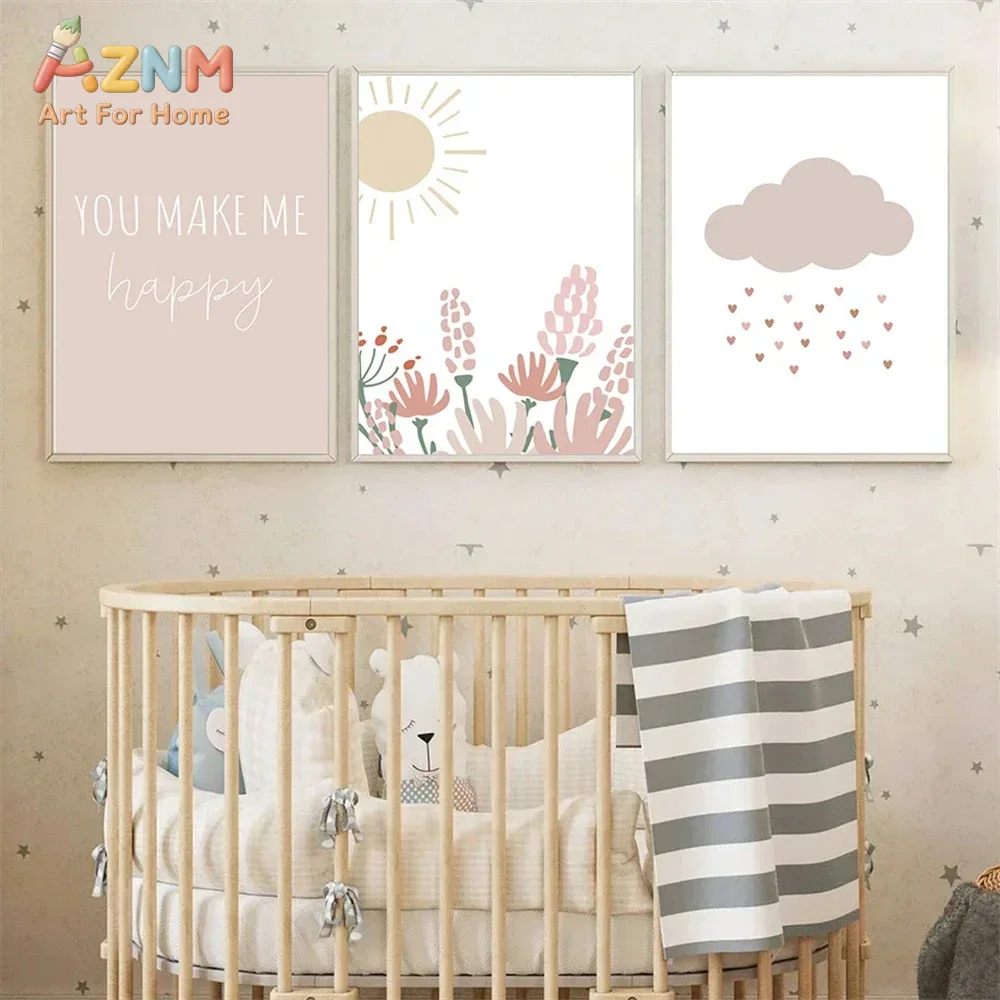 AZNM Boho Roze Regenboog Zon B - Baby Girl Nursery Quotes recensie en prijs