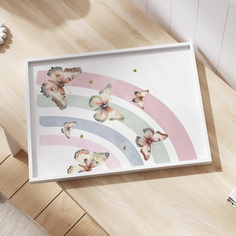 Roze Regenboog Vlinder Aangepa - Baby Nursery Decor Girl recensie en prijs