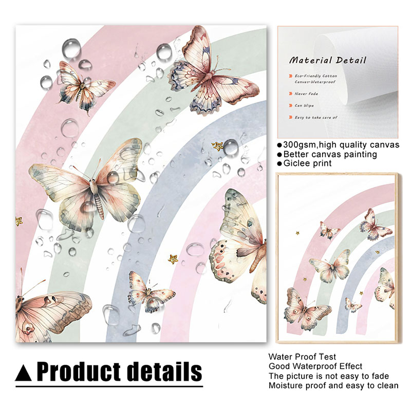 Roze Regenboog Vlinder Aangepa - Baby Nursery Decor Girl recensie en prijs