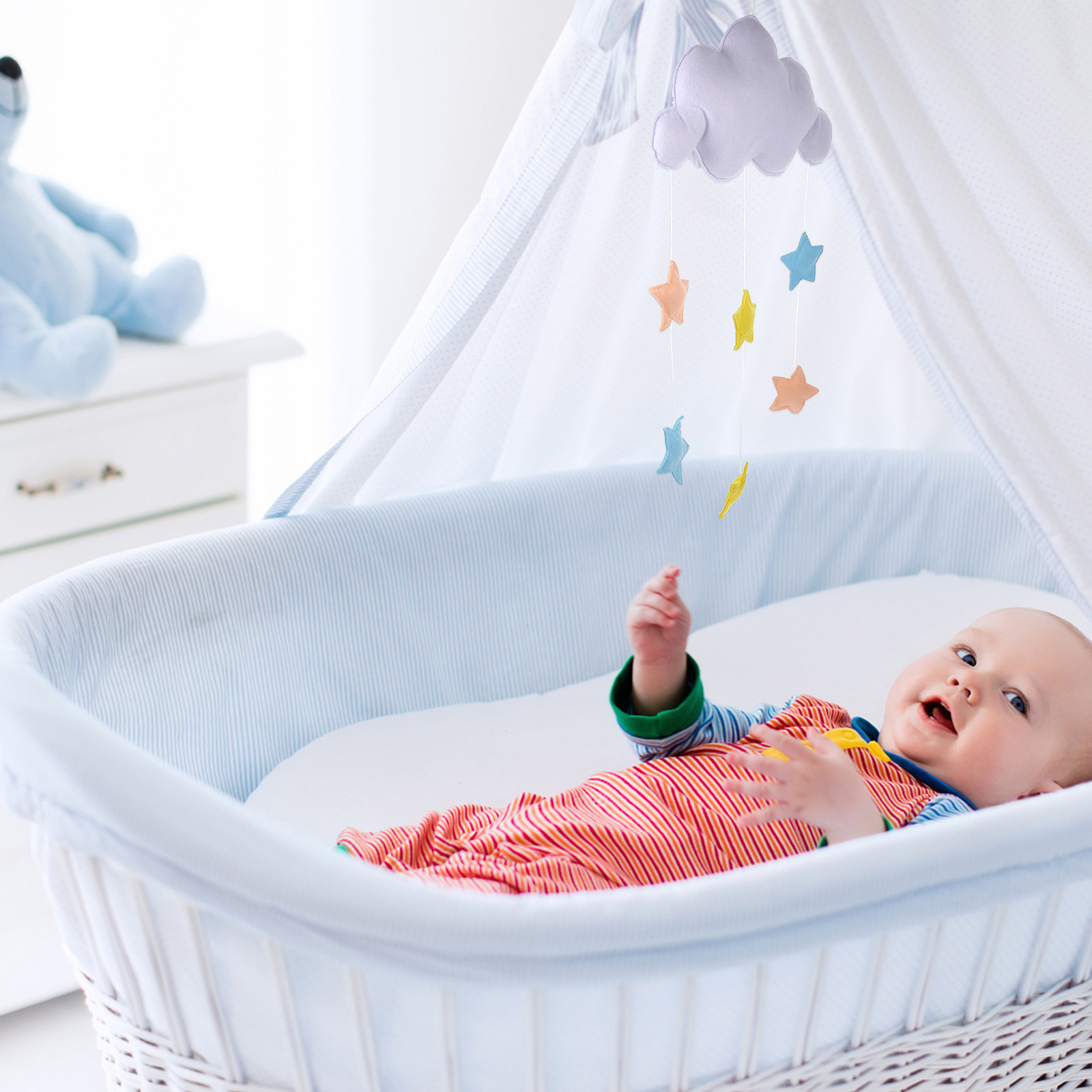 Mooie wolk- en ster-vilt wandd - Baby Nursery Light Fixture recensie en prijs